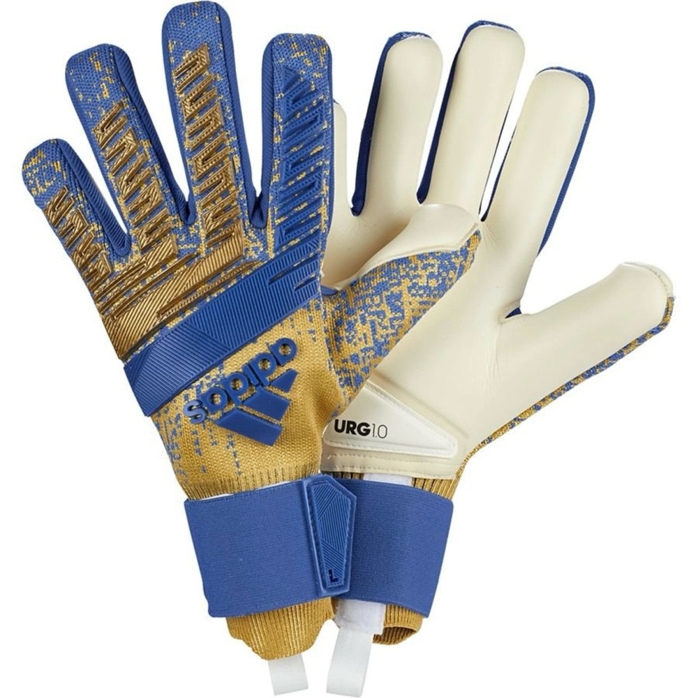adidas Blue and Gold Goalkeeper Gloves with URG10 Palm